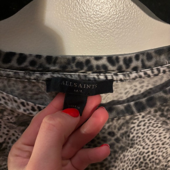 ALLSAINTS Emelia Imogen Boyfriend Tee – M/L – Animal Print – Organic Cotton - Picture 7 of 9